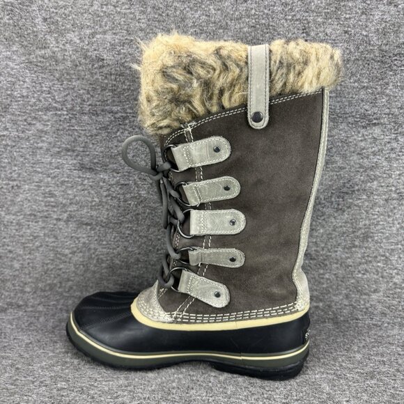 ✅Sorel Boot Womens 8 Joan Of Arctic Waterproof Lace Up Tall Winter Boot Fur Trim - Picture 8 of 9